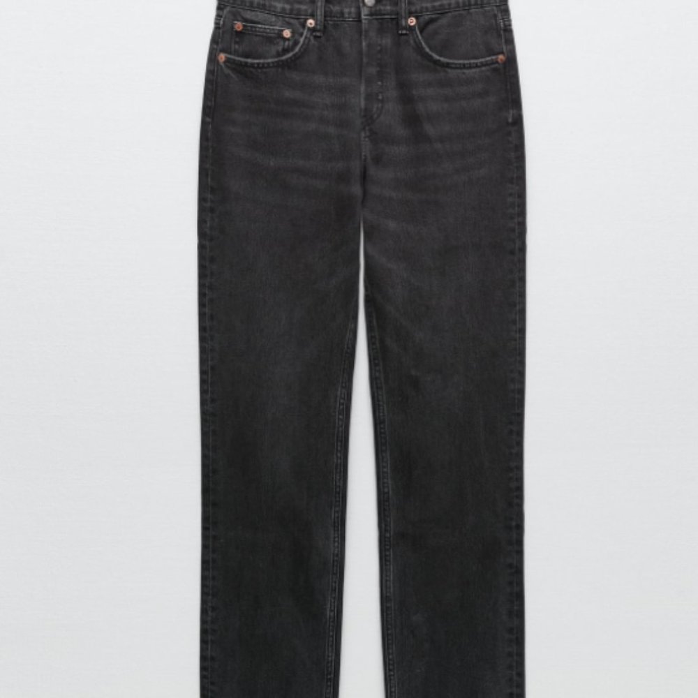 Zara Black Straight Leg Jeans